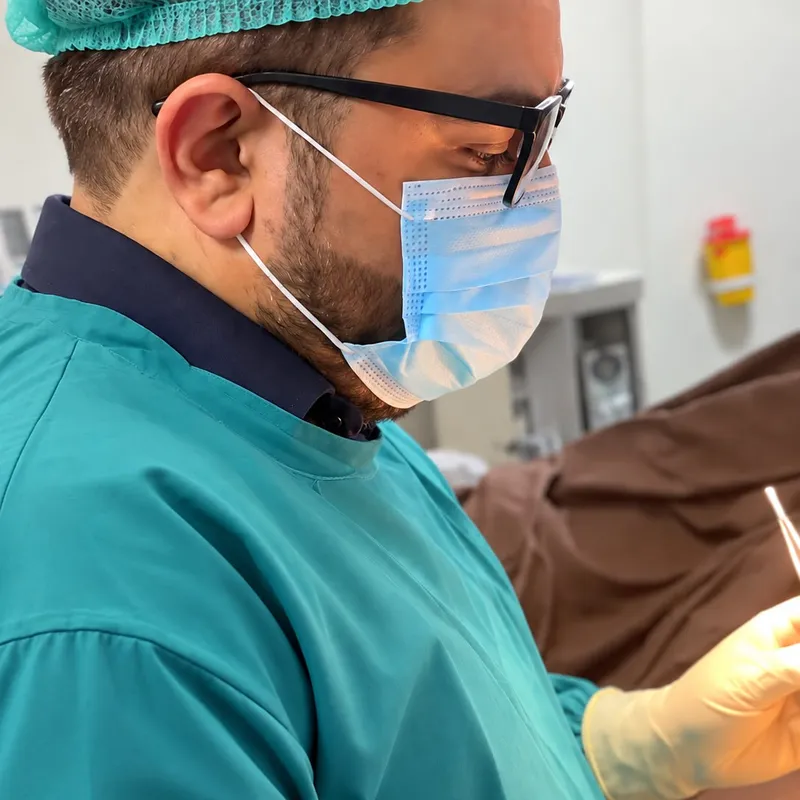 Dr. Muhammad Usama Saeed in the operation theatre